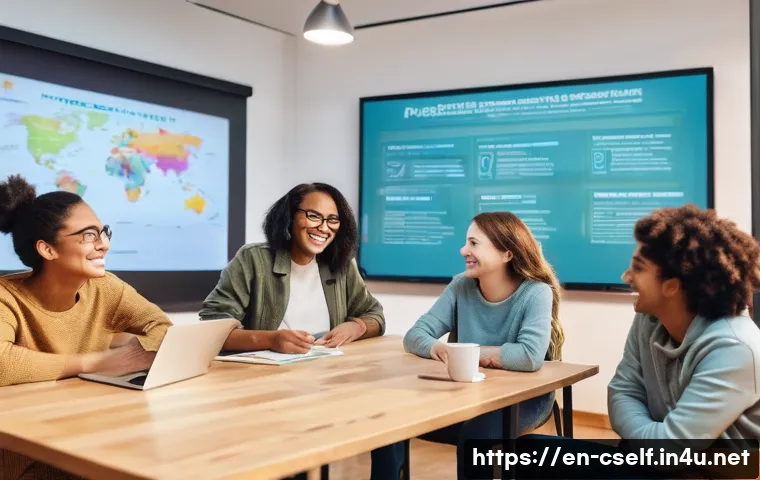 자기주도학습코치 강의 대본 작성법 - **Prompt:** A diverse group of learners, aged late teens to adults, gathered around a glowing, styli...