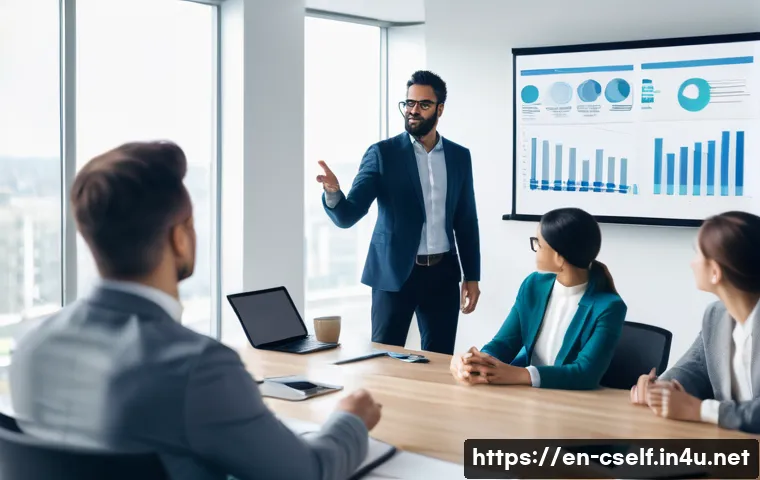 자기주도학습코치와 경영 컨설턴트 협업 - A modern corporate office scene showing a diverse group of professionals engaged in a collaborative ...