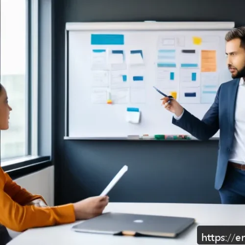 자기주도학습코치 코칭 계약서 작성법 - A professional coaching session scene in a modern office setting: a diverse male coach in business c...