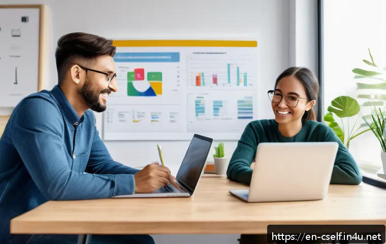 자기주도학습코치의 협업 기술 - A diverse group of students engaged in a dynamic virtual learning session, each displaying unique le...